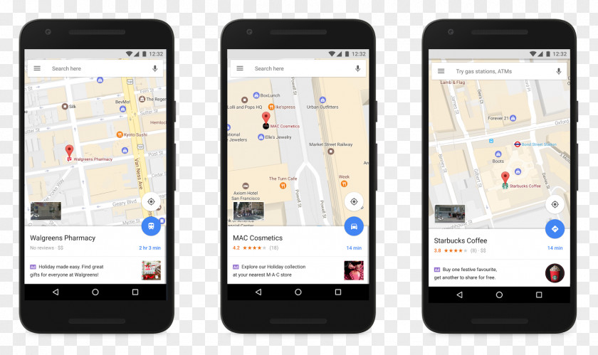 Smartphone Google Maps Feature Phone Advertising PNG