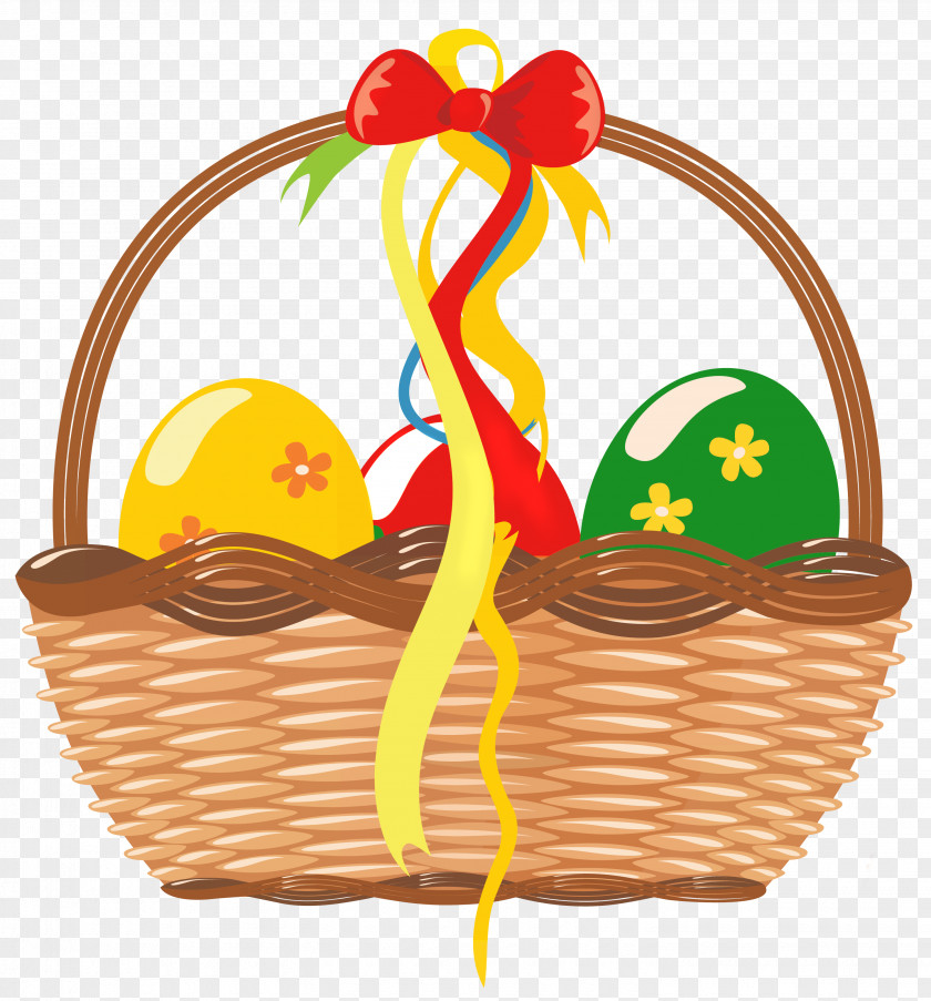 Easter Basket With Eggs Clipart Picture Bunny Clip Art PNG