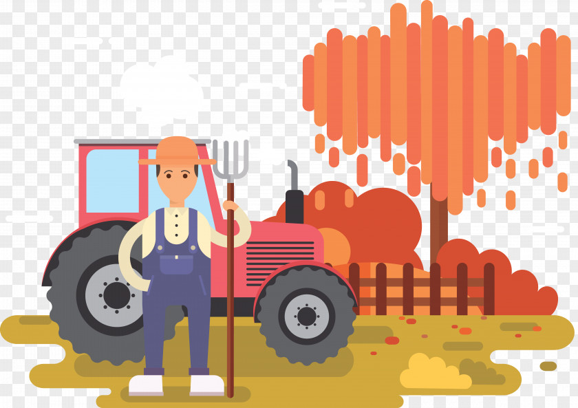 Farm Car Illustration PNG