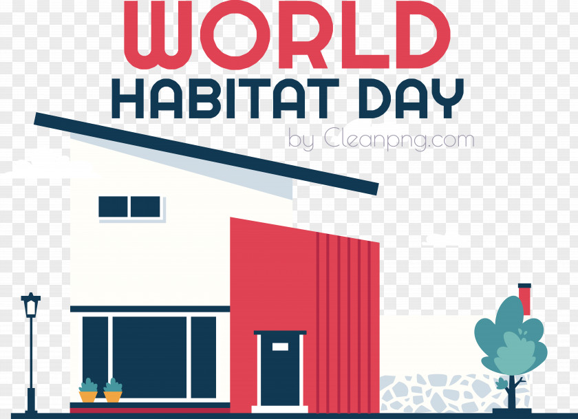 World World Habitat Day Poster Global Village Logo PNG
