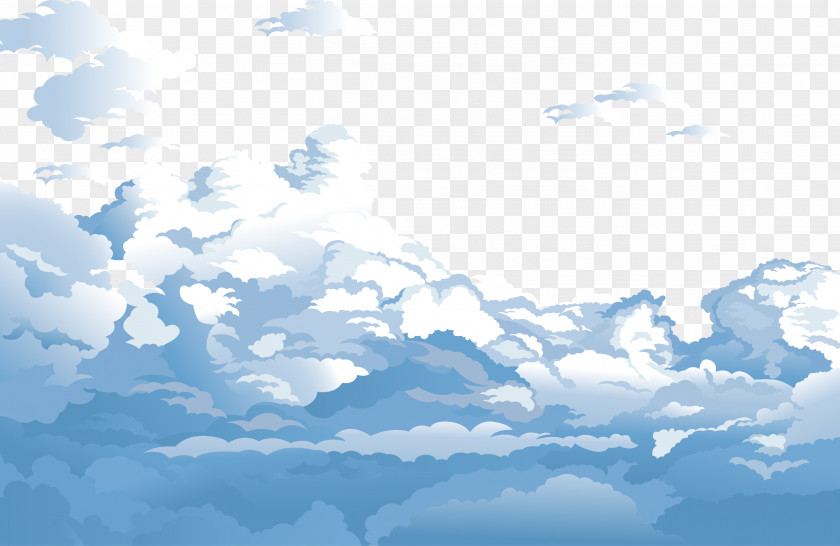 Blue Sky And White Clouds Vector Cloud Euclidean PNG