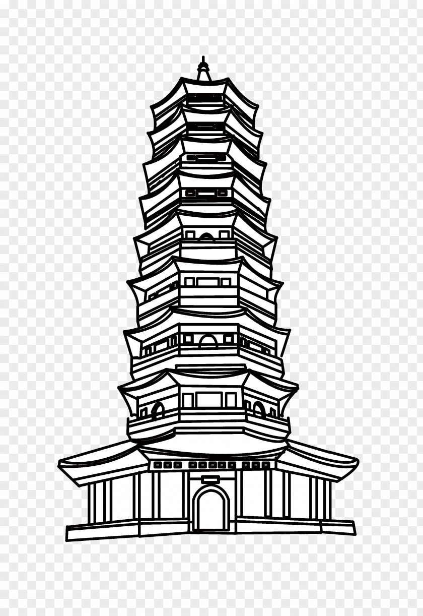 Eiffel Tower Architecture Logo Songjiang Square Pagoda PNG