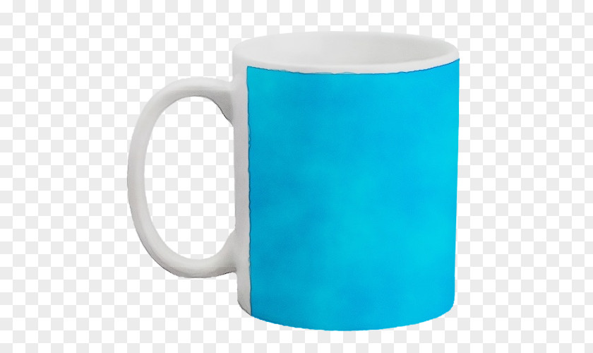 Tableware Electric Blue Mug Cup Turquoise Design PNG