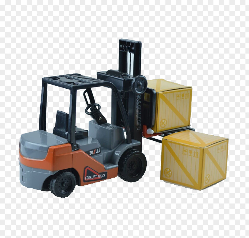 Unloading Car Model Toy Vehicle Forklift Modell PNG