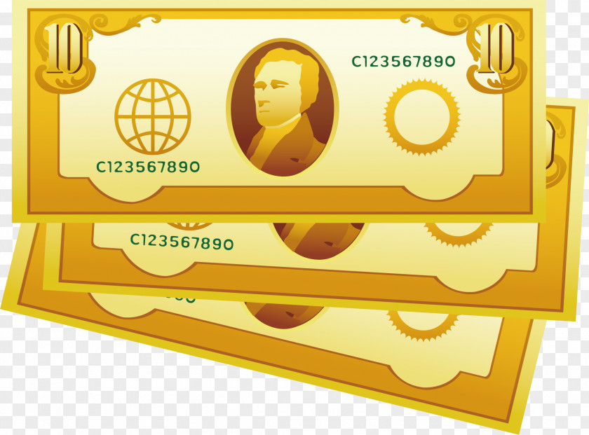 Gold Dollar Money ICO Coin Icon PNG