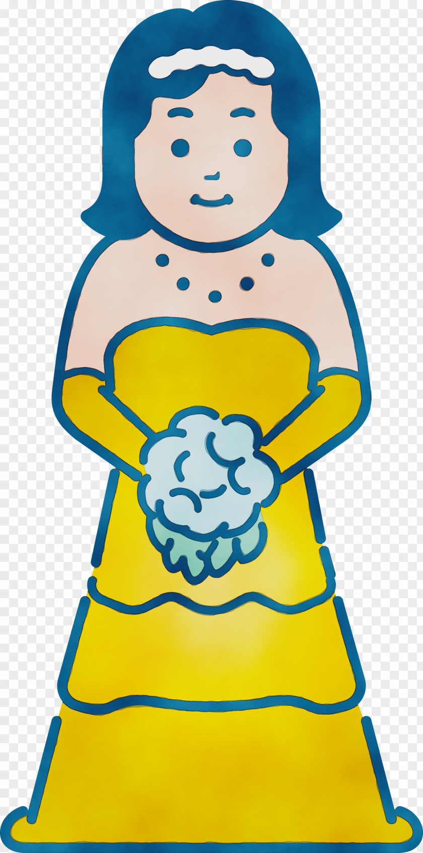 Cartoon Character Electric Blue M / Yellow PNG