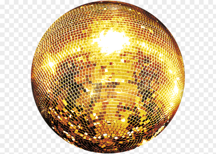 Disco Ball Sphere Light Gold PNG