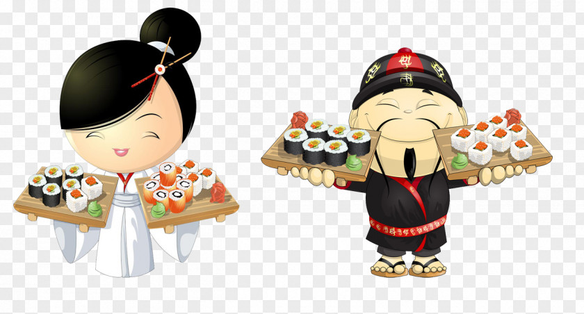 Japanese Sushi Cuisine Cartoon Itamae PNG