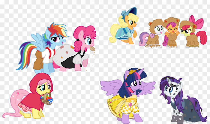 My Little Pony Rarity Rainbow Dash Applejack Pinkie Pie PNG