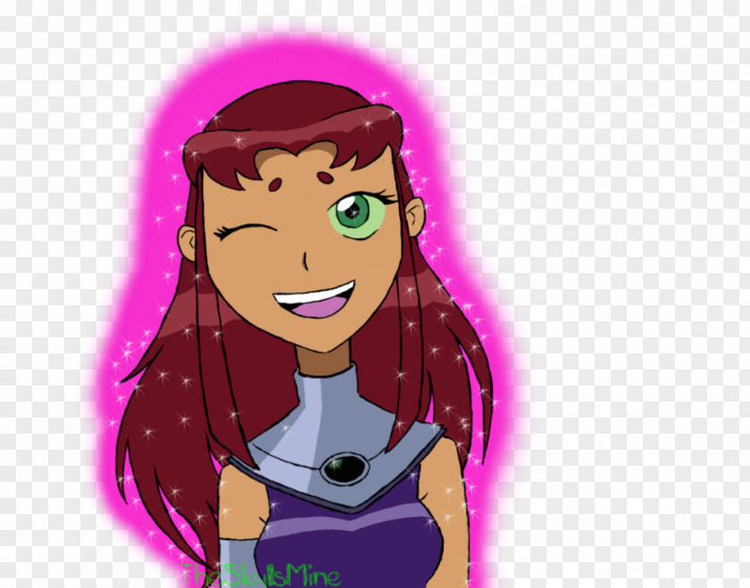 Starfire Teen Titans Character Sketch PNG