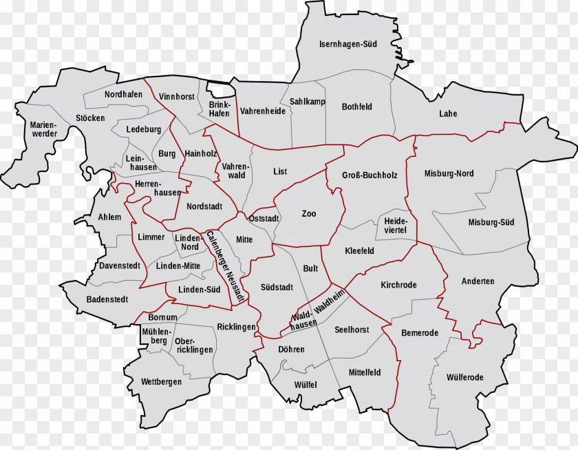 Hanover-Mitte Ricklingen Locator Map Wikipedia PNG