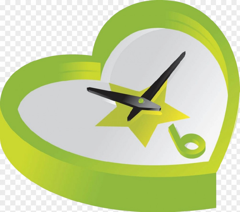 Lovely Green Clock PNG