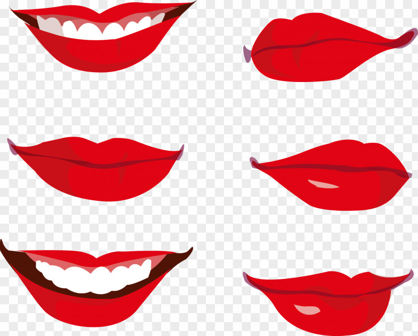 Red Lips Mouth Lip Smile PNG
