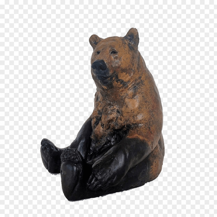Trust-mart Grizzly Bear Sculpture Vital Ground Clay PNG