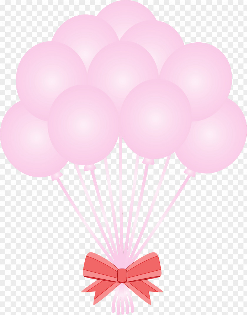 Pink Balloon Party Supply PNG