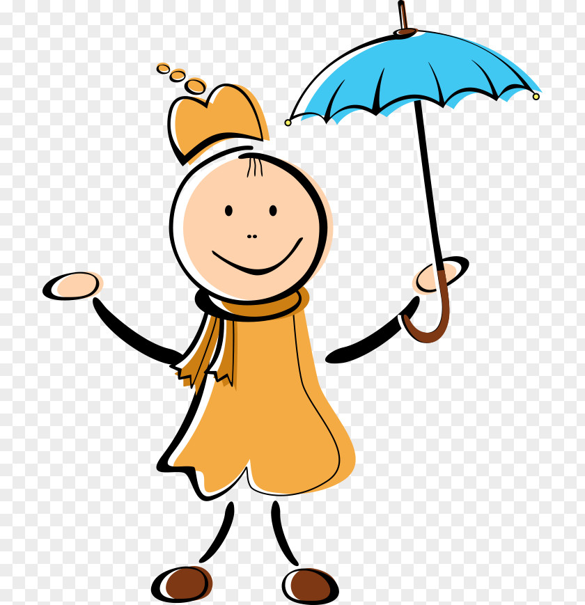 Rain Cartoon Umbrella PNG Umbrella, umbrella girl clipart PNG