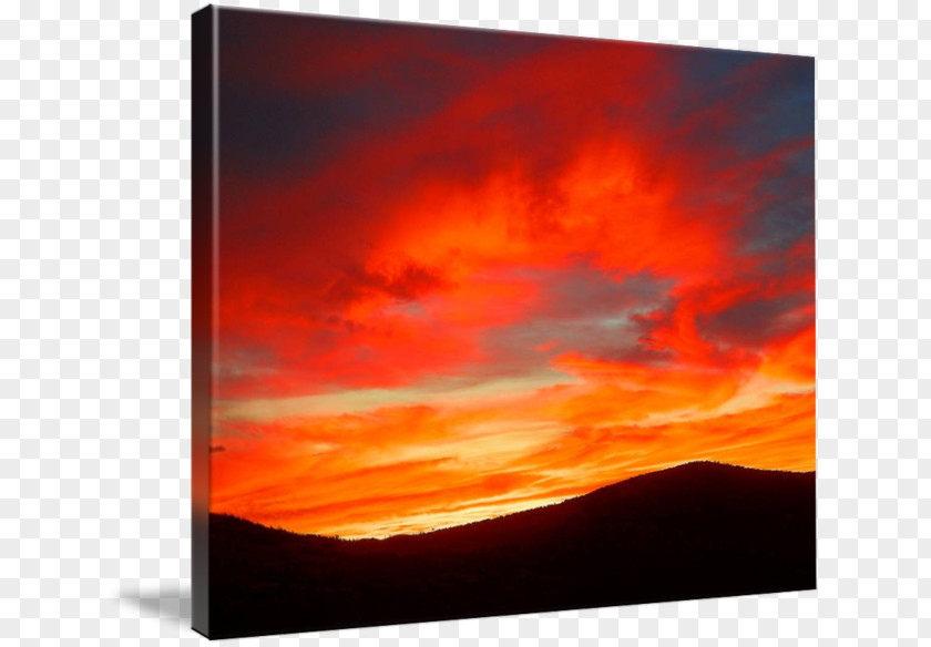Red Sky At Morning Gallery Wrap One Step A Time Art PNG