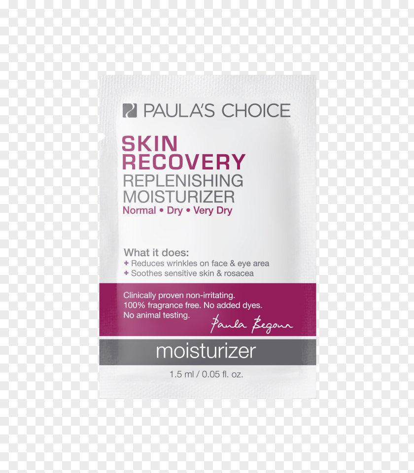 Smart Recovery Lotion Paula's Choice Skin Replenishing Moisturizer Cream PNG