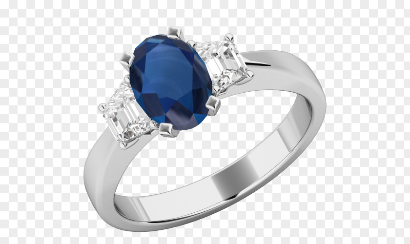 Sapphire Engagement Ring Diamond Wedding PNG