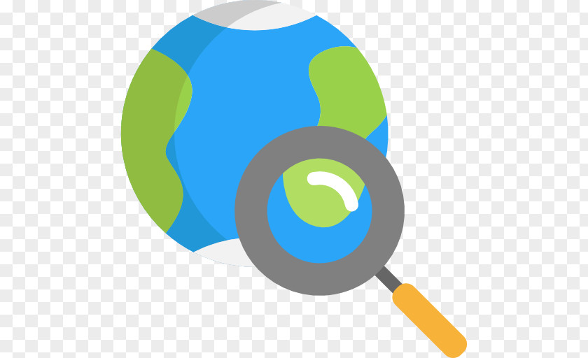 And A Magnifying Glass Earth Icon PNG