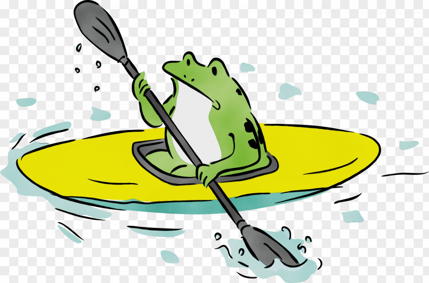 Frogs Cartoon Yellow Water Plant PNG