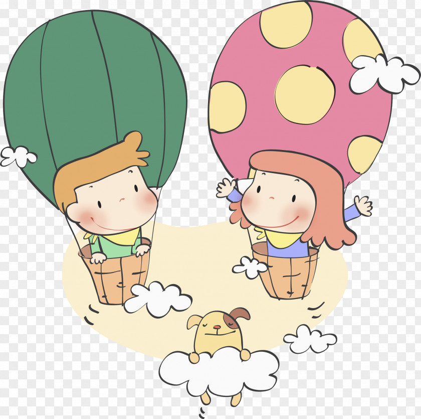 A Child Sitting On Parachute Overlooking Balloon Clip Art PNG