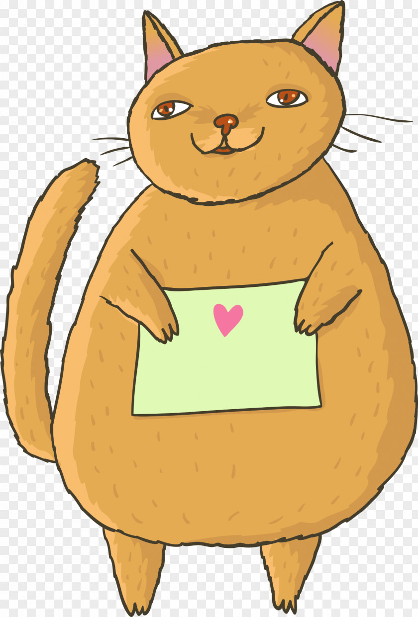 I Love Big Cats Kitten Cat Whiskers Cartoon Illustration PNG