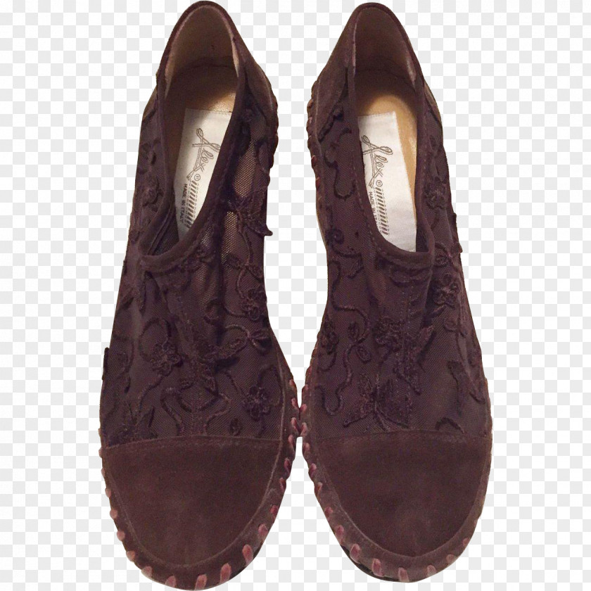 Brown Dress Shoes For Women Laces Shoe Suede Embroidery Common Mushroom PNG