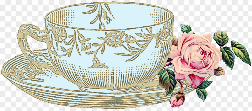 Coffee Cup Saucer Flowerpot Tableware Cut Flowers PNG