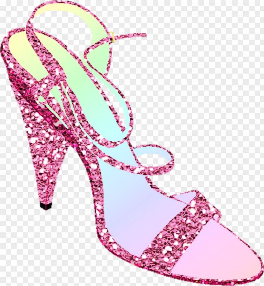 Magenta High Heels Pink Background PNG