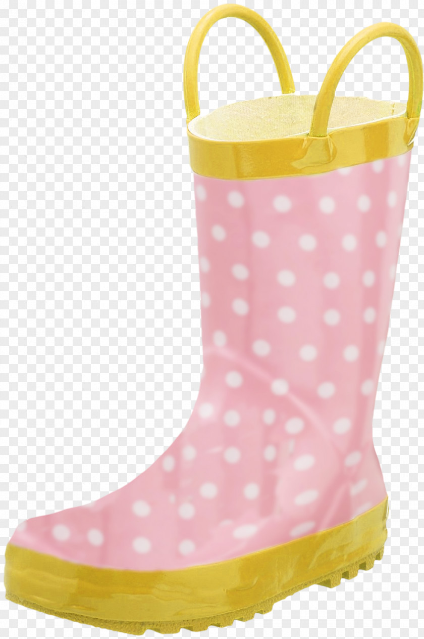Pink Polka Dot Boots PNG