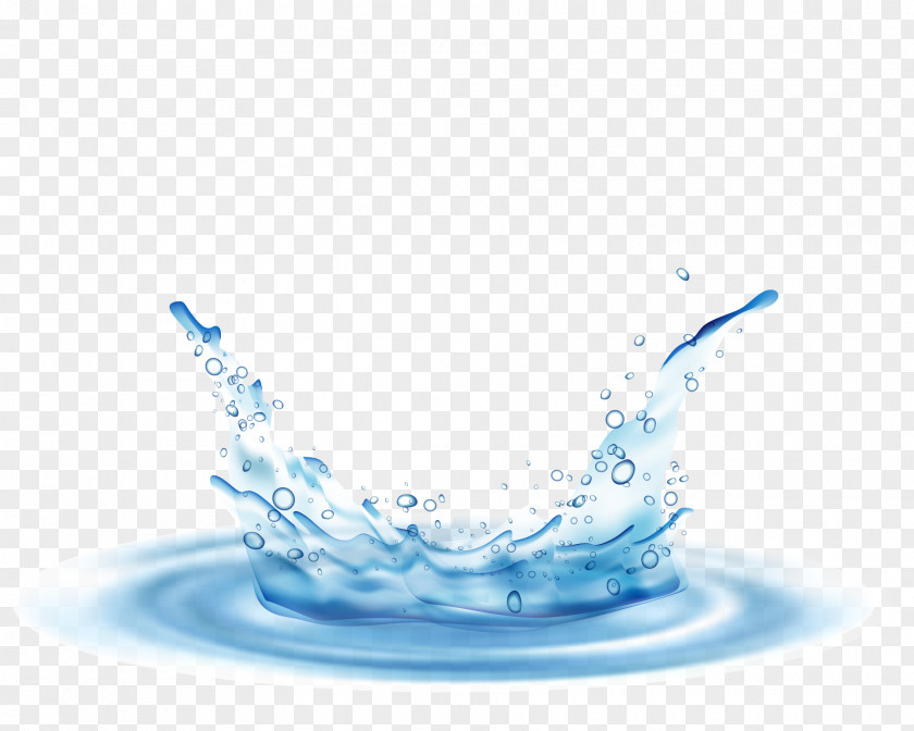Vector Water Splashing Drop Splash PNG