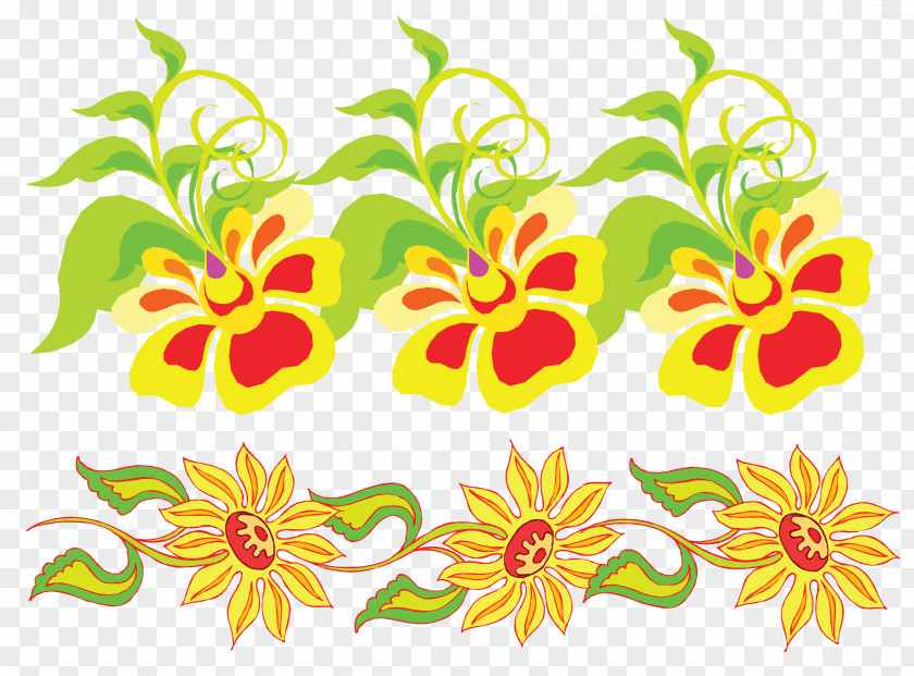 Vignette Floral Design Drawing Clip Art PNG