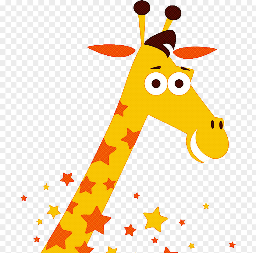 Cartoon Orange Giraffe PNG