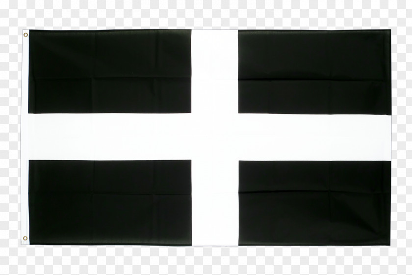 Flag Cornwall Saint Piran's Of England Fahne PNG