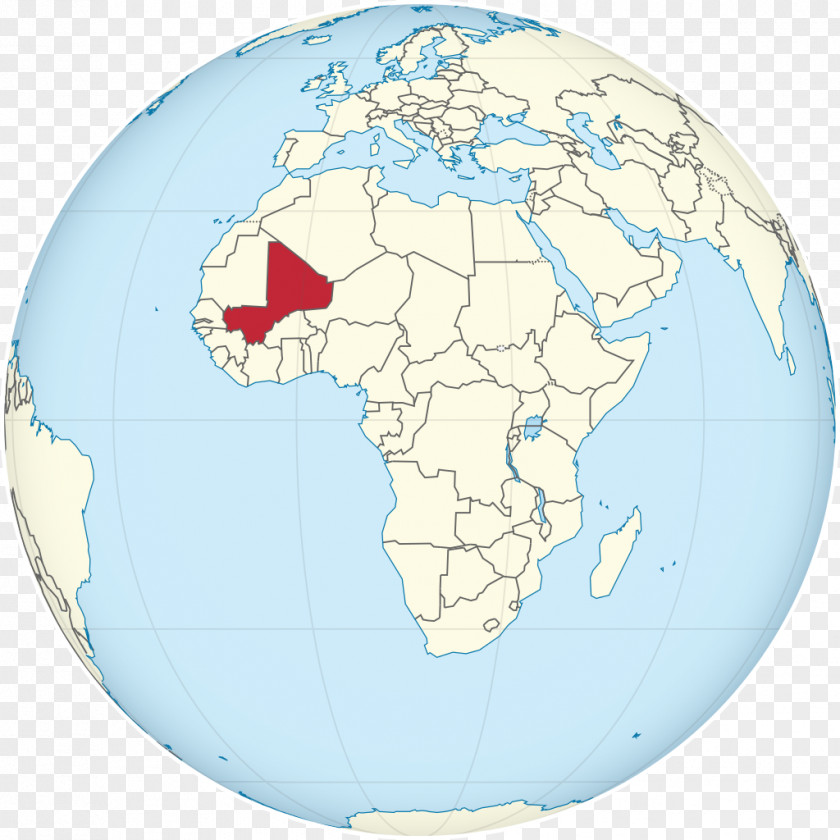Globe World Map Mali PNG