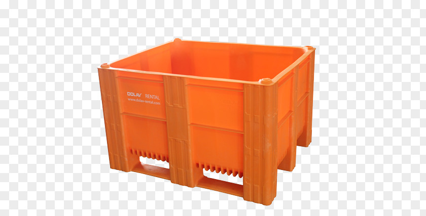 Orange Box Plastic Pallet Intermodal Container Bulk Cargo PNG