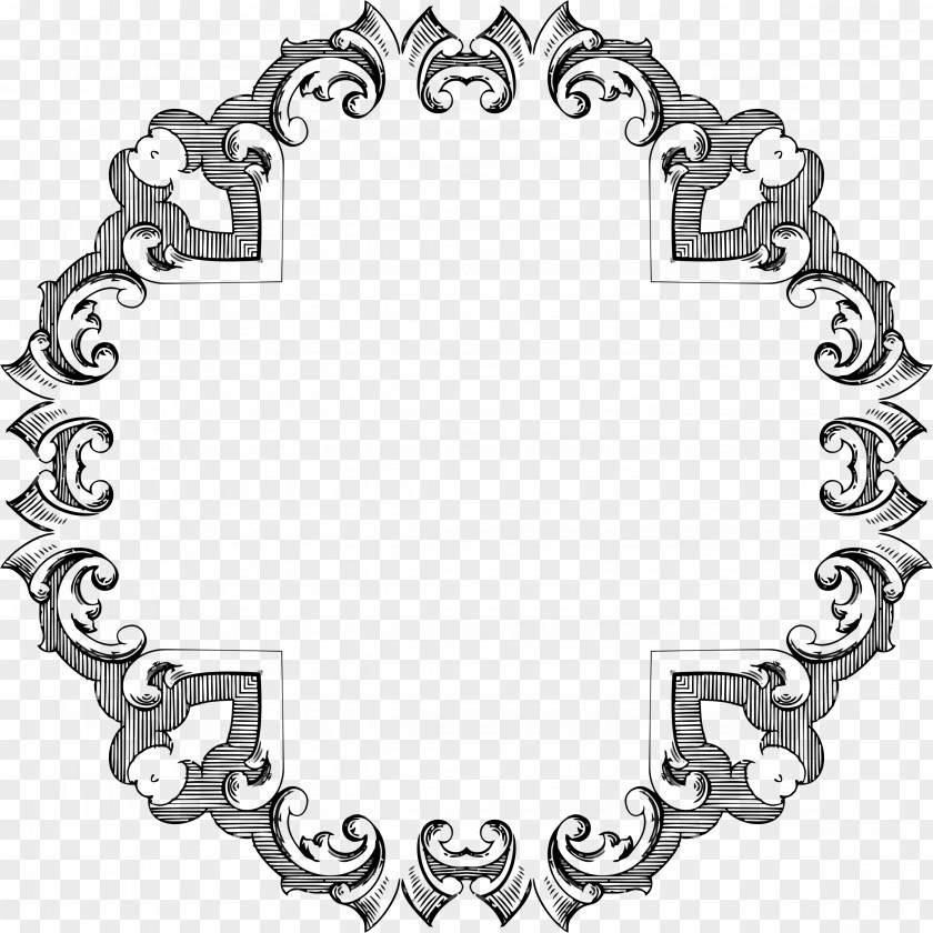 Vintage Frame Line Art Clip PNG