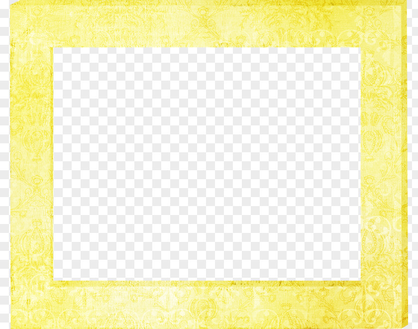 Yellow Frame Square Area Pattern PNG