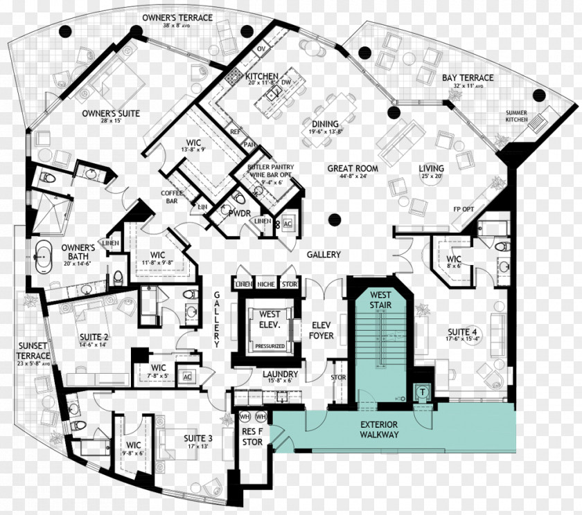 House Floor Plan Penthouse Apartment Condominium PNG