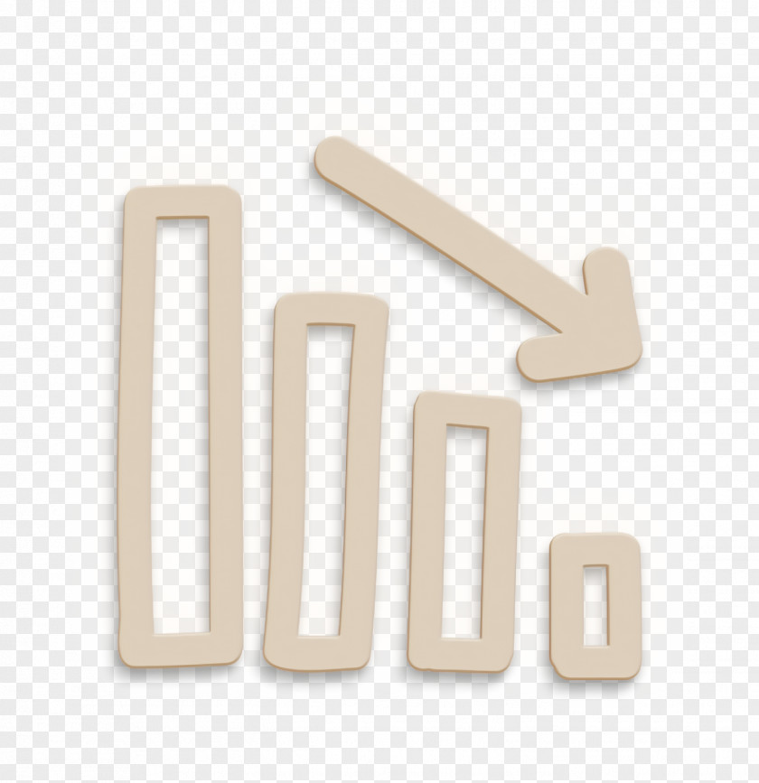 Graph Icon Hand Drawn Business Graphic Down Symbol PNG