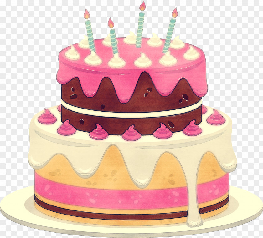 Birthday Candle Icing Cake PNG