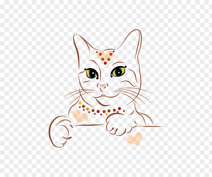 Hand-painted Cartoon Cat Drawing Illustration PNG