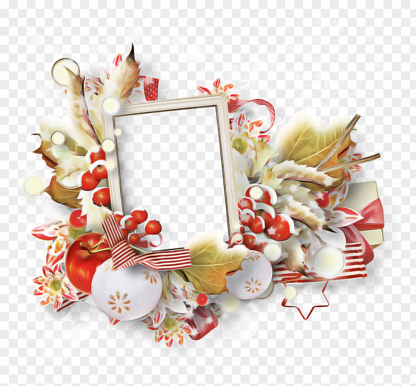 Holly Plant Watercolor Christmas Wreath PNG