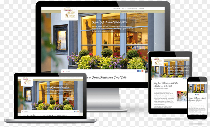 Hotel Restaurant Brochure Responsive Web Design Lorem Ipsum Gasthaus Onkel Otto PNG