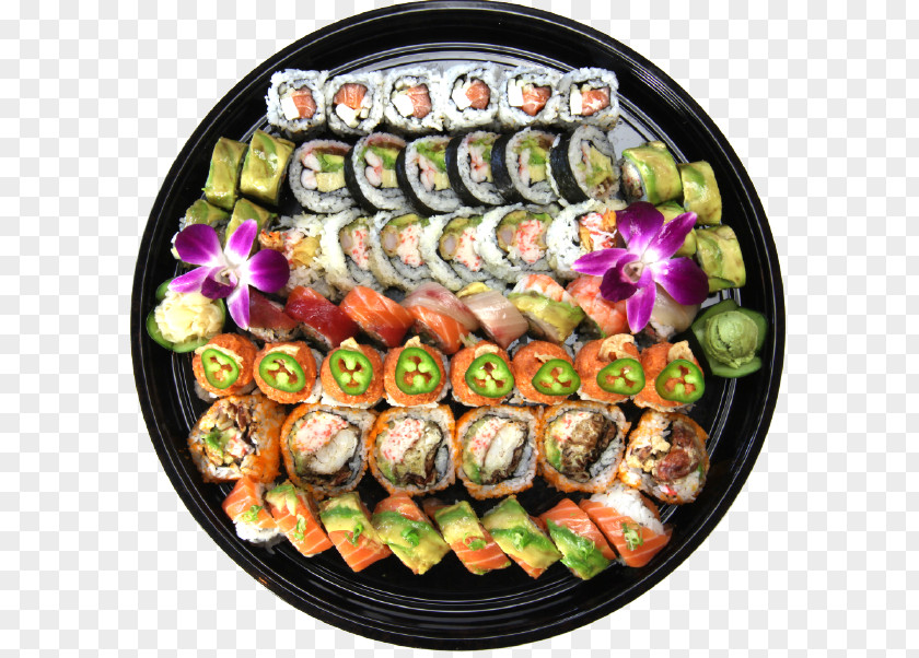 Sushi Platter California Roll Gimbap Buffet Tempura PNG