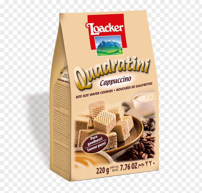 Biscuit Quadratini Cappuccino Cream Wafer Loacker PNG