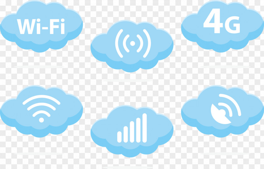 Blue Cloud Icon Logo Wi-Fi Computing PNG