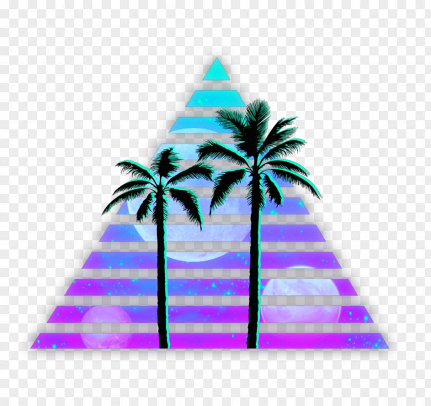 Silhouette Clip Art Palm Trees Vaporwave PNG