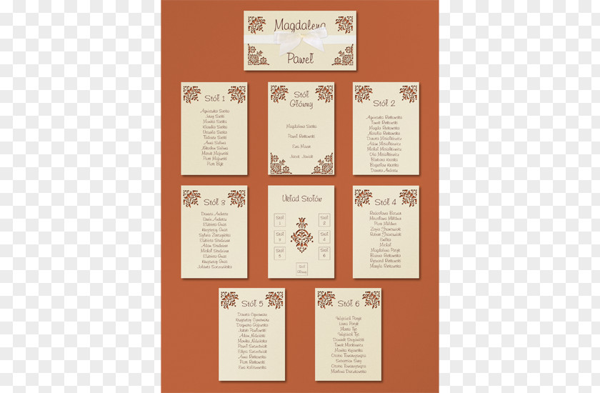 Table PLAN Copper Paper Wedding Invitation Material PNG